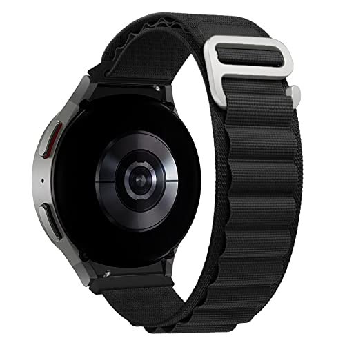 ACM Watch Strap Nylon Loop 22mm Compatible with Amazfit GTR 2 New Version Smartwatch Sports Hook Band Black - Image 2