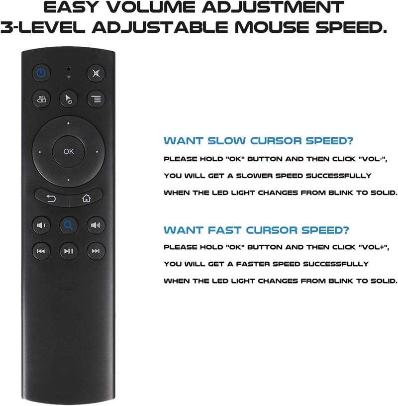 G20BTS Bluetooth 5.0 Mouse Remote Control, Built‑in 6‑axis Gyroscope Sensor Mouse for Smart Television/Android Television Box with Bluetooth Function - Image 4