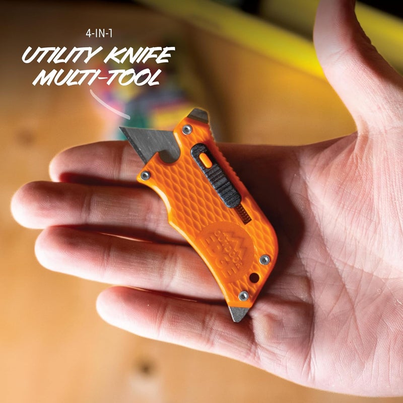 Outdoor Edge SlideWinder - Utility Knife Multitool with Standard Replaceable Razor Blade, Screwdrivers, Prybar, Bottle Opener and Pocket Clip with Locking Auto-Retracting Blade - Image 4