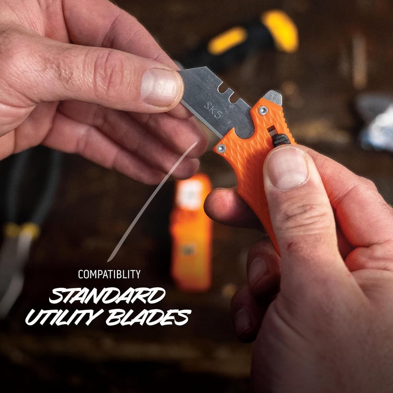Outdoor Edge SlideWinder - Utility Knife Multitool with Standard Replaceable Razor Blade, Screwdrivers, Prybar, Bottle Opener and Pocket Clip with Locking Auto-Retracting Blade - Image 2