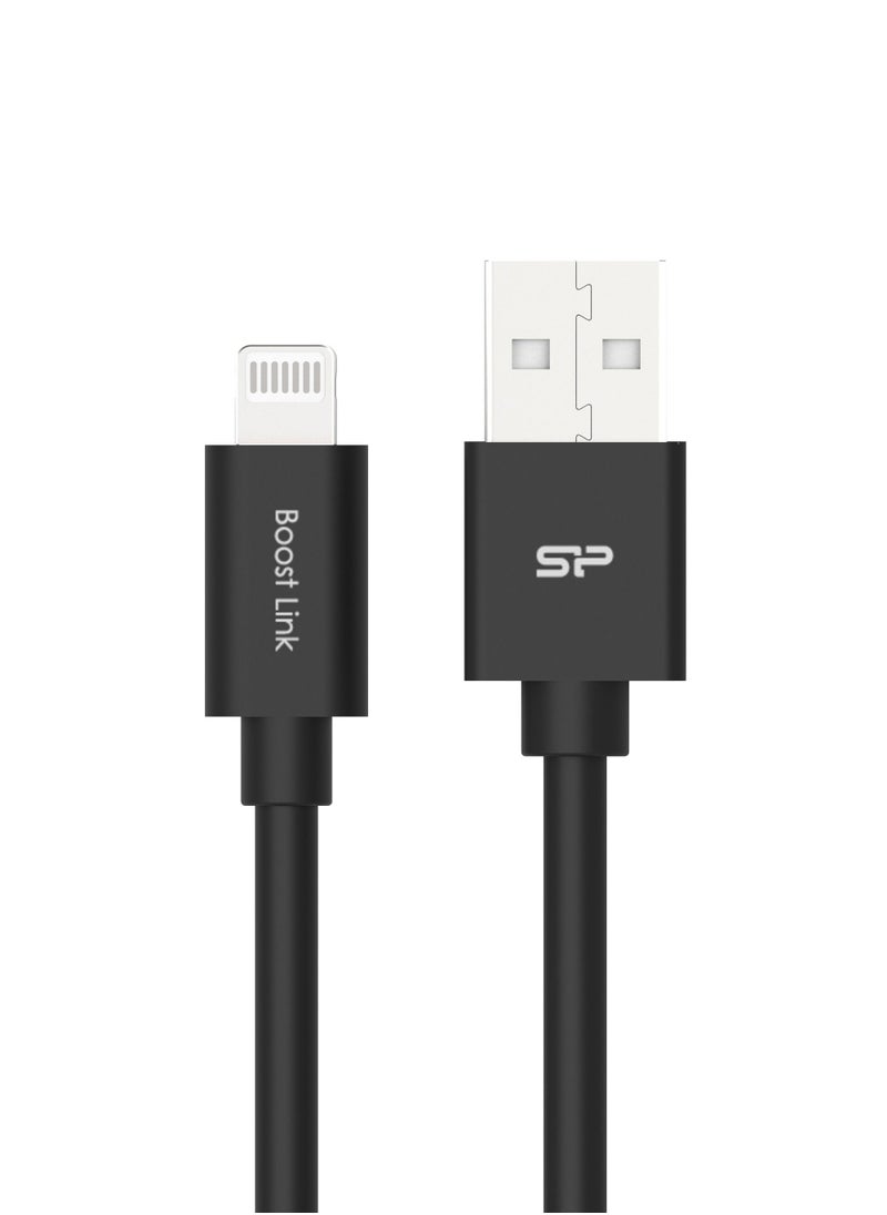 Silicon Power iphone charger Lightning To USB Cable - 1 Meter - Black  - Image 1