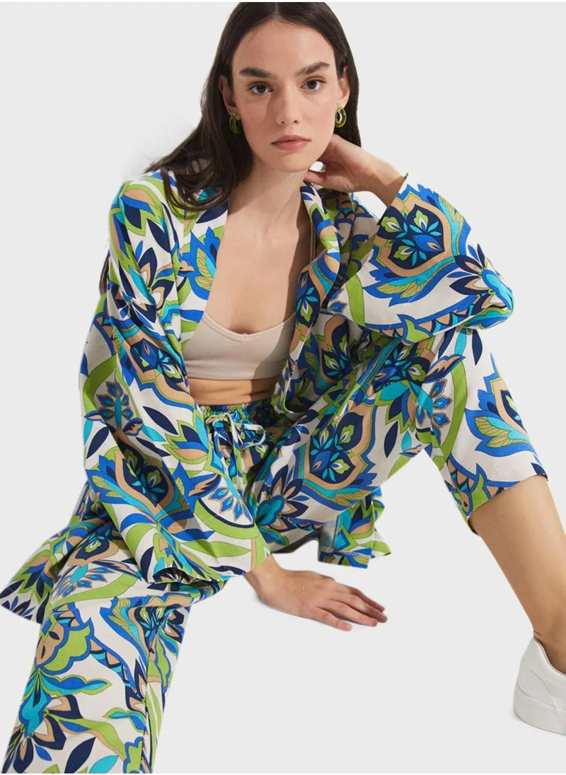 JUNE Printed High Waist Pants