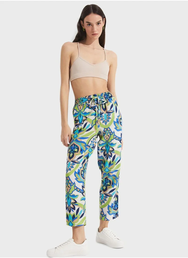 JUNE Printed High Waist Pants