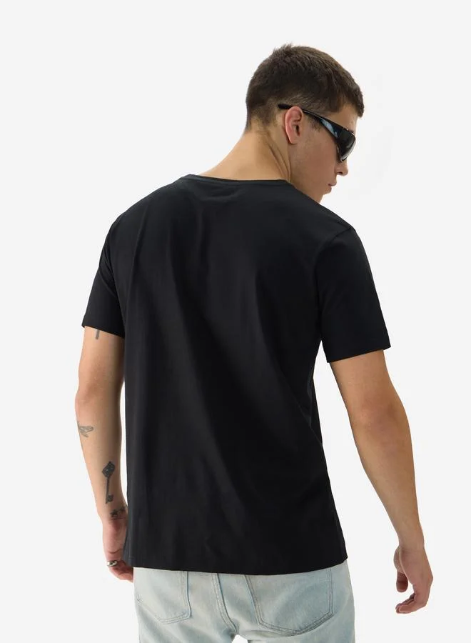The Souled Store  Men Black Graphic Dim Sum Panda Cotton T-Shirt for Men | Best Price UAE