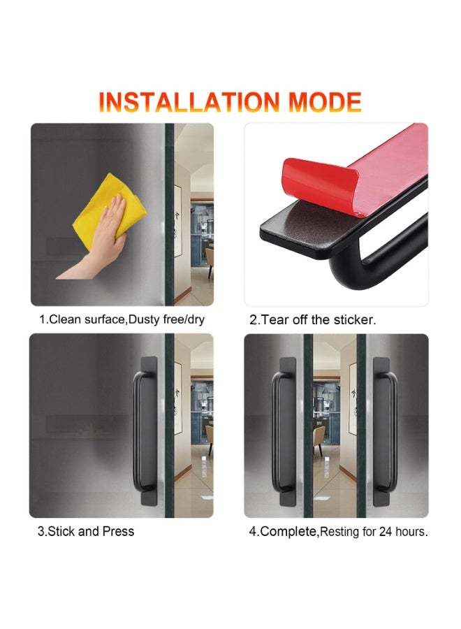 Young Dance JZS Cabinet Drawer Handles Pulls of Self-Stick Instant,Aluminum Alloy Push Pull Handles Helper with Adhesive Door Handle for Kitchen, Window Sliding Closet,148mm,2PCS,Sliver - Image 3