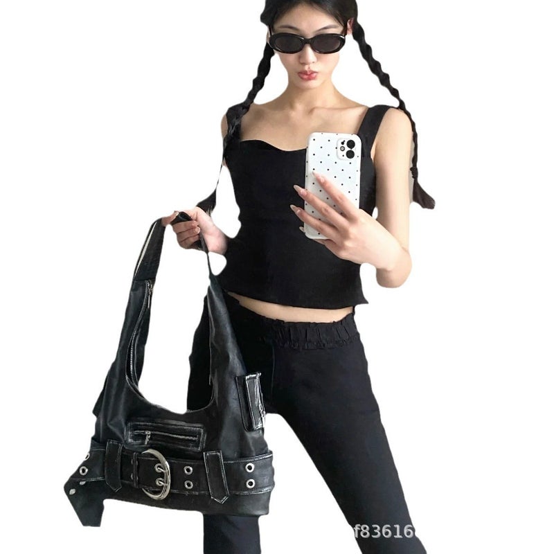 Vintage Women's Tote Bag, Large Capacity, Black - Image 5
