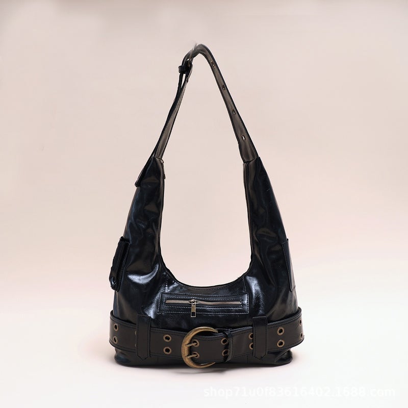 Vintage Women's Tote Bag, Large Capacity, Black - Image 2