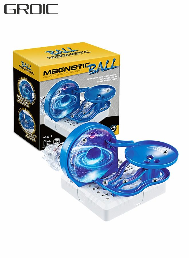 جرويك ألعاب مجمعة على شكل أفعوانية مغناطيسية، العلوم والتعليم التي يمكنك صنعها بنفسك، التعليم المبكر للأطفال، مجموعات تخفيف الضغط الإبداعية، التجارب العلمية - Image 1