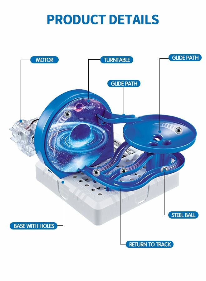 جرويك ألعاب مجمعة على شكل أفعوانية مغناطيسية، العلوم والتعليم التي يمكنك صنعها بنفسك، التعليم المبكر للأطفال، مجموعات تخفيف الضغط الإبداعية، التجارب العلمية - Image 2