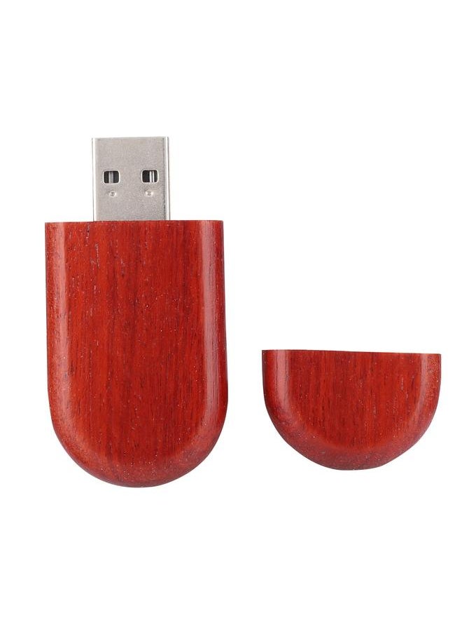 Thoraya Oval Rosewood Wooden USB 2.0 Flash Memory Drive Storage Stick With Box U Disk 8GB  - Image 2