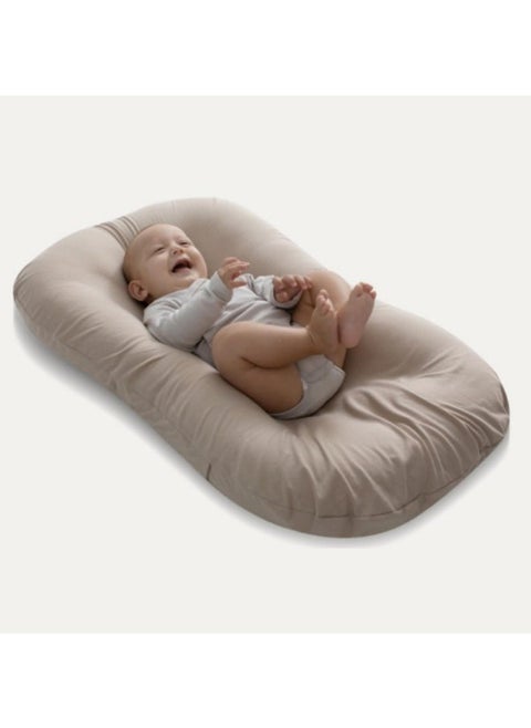 Travel Cot,with Mosquito Net and Awning, Foldable Baby Tent, Washable Crib Bionic Travel Bed Breathable Cradle Cot