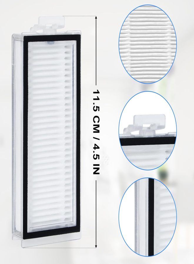 Washable and Reusable White HEPA Filter Compatible with Roborock Q5/Q7/Q8 Series and T8 Robot Vacuums 6PCS - Image 4