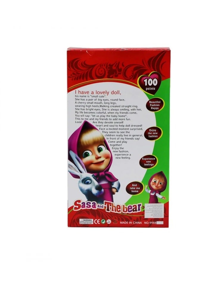 Rally Traditional Outfit Girl Doll with Small Teddy Bear – Interactive Playset for Kids to Imitate Cartoon Characters, Perfect Gift for Imagination and Role Play - Image 3