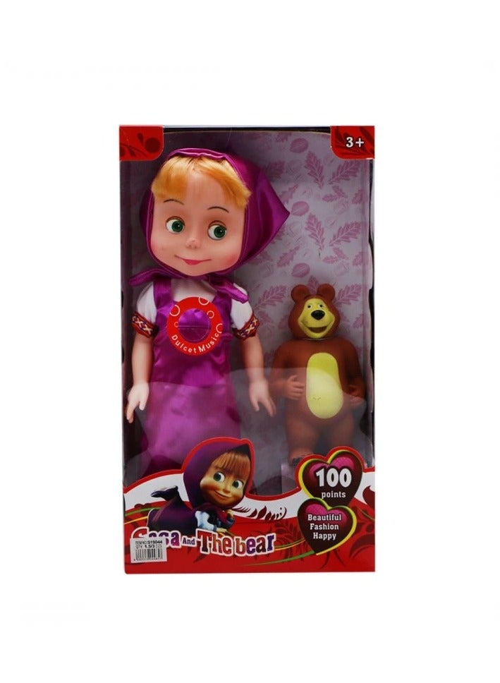 Rally Traditional Outfit Girl Doll with Small Teddy Bear – Interactive Playset for Kids to Imitate Cartoon Characters, Perfect Gift for Imagination and Role Play - Image 4