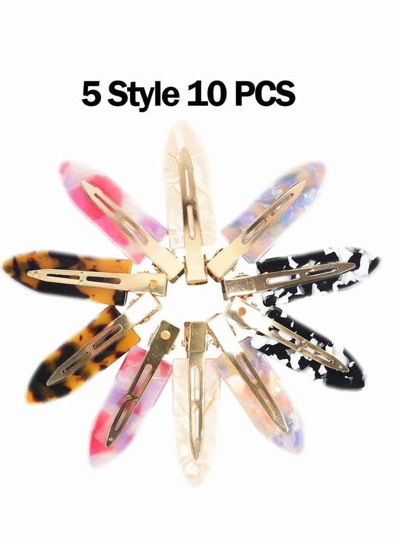 KASTWAVE Hair Clips, 10 Pcs No Bend Hair Clips Flat Clip 5 Style No Crease Hair Clip - Image 2