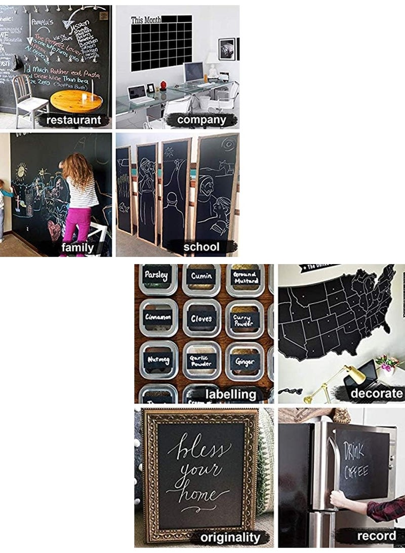 Generic Removable Chalkboard/Blackboard Wall Sticker 45x200cm Size With A Pack Of Chalks  - Image 4