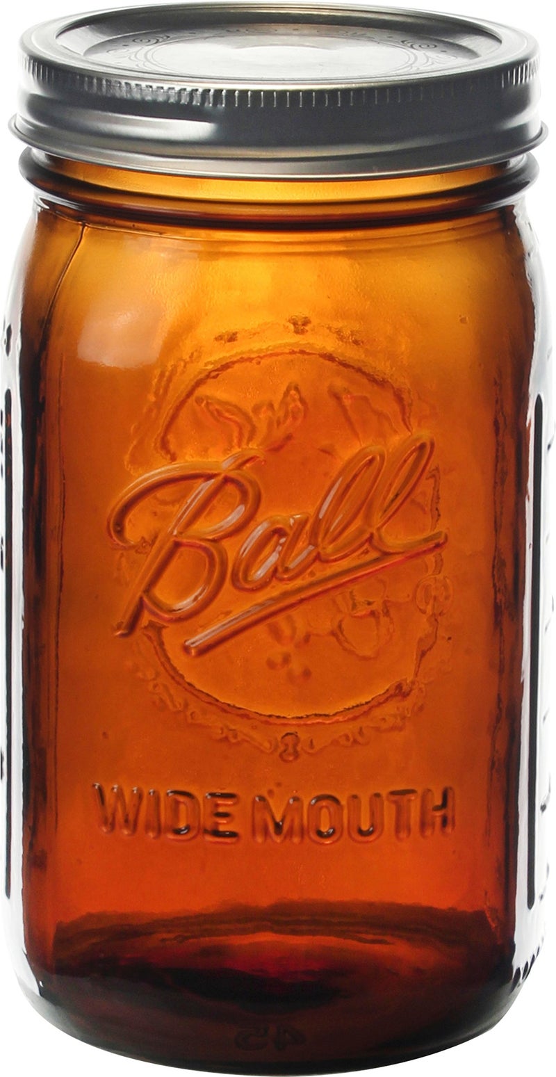 Ball Wide Mouth Canning Jars, Quart, Amber, 4 Count,1440069046 - Image 2