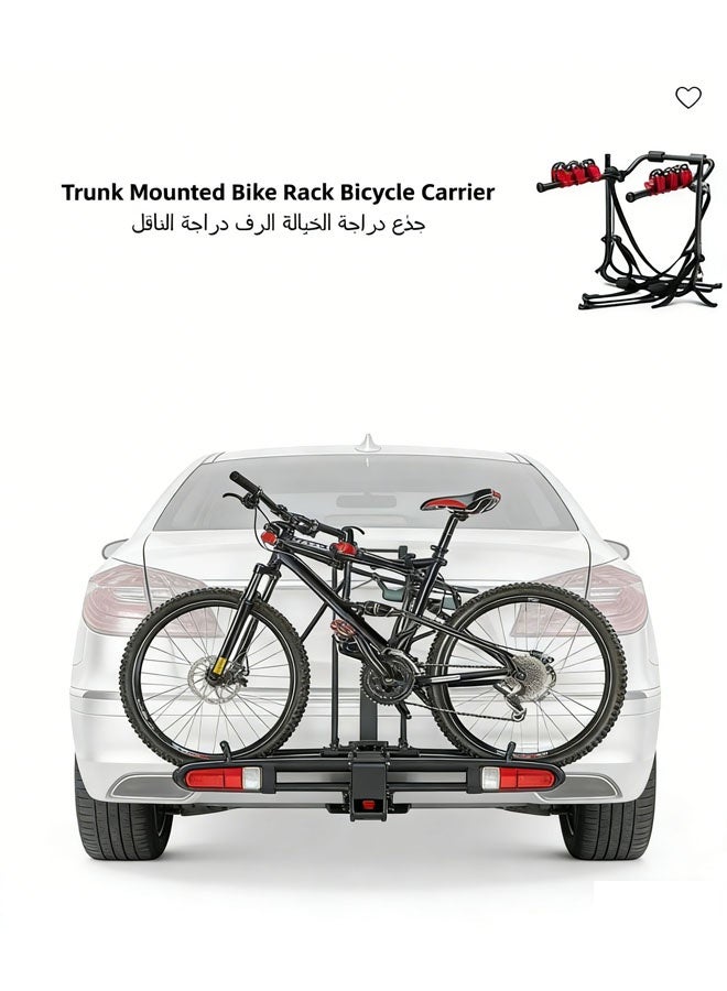 Bukela Trunk Mounted Bike Rack, Foldable Bicycle Rear Mount Carrier, Car 3 Bike Carrier Mount, Bicycle Carrier Rack, Rail Hitch Mount Rack for Cars Trunk - Image 2