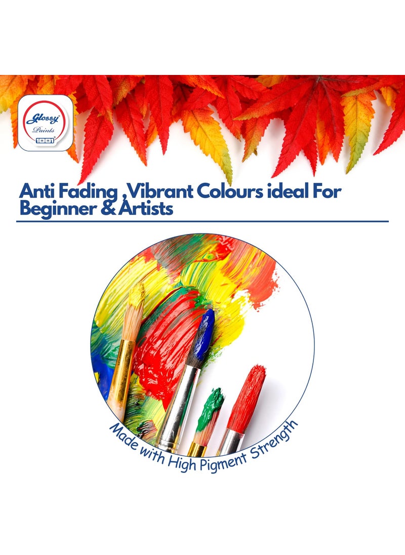 1001 1001 Elite Artists Acrylic Metallic Colors Set | 12 Shades of 50ml Each | MultiSurface | Art Craft & Paint Work | Multicolours  - Image 3