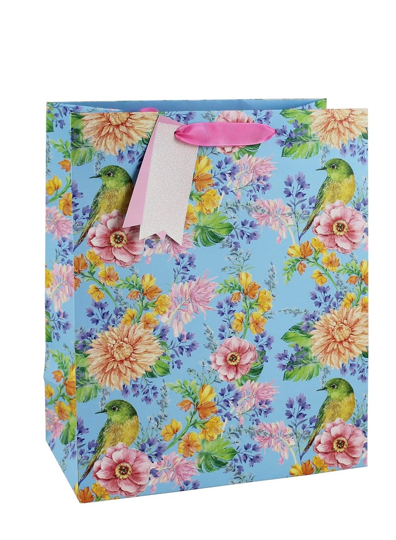 Eurowrap Bird Sat On Flowers Medium Bag