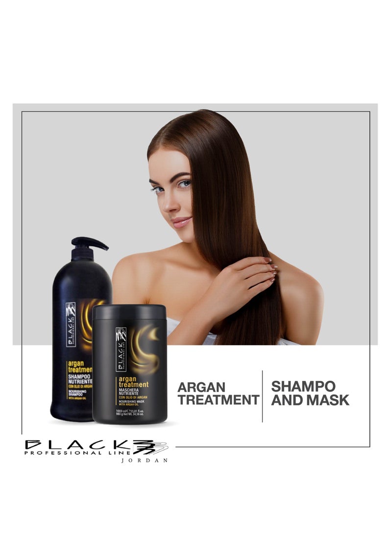 بلاك بروفيشينال لاين بلسم علاج الأرجان من بلاك المحترف 1000 مل - قناع مغذي للشعر بزيت الأرجان - Image 3