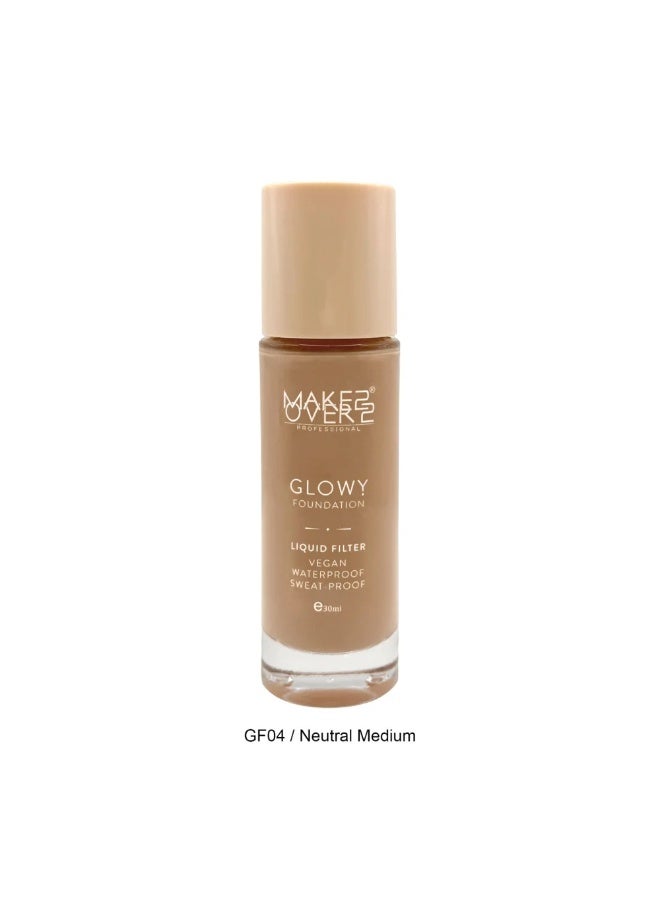 Makeover 22 Make Over22 Glowy Foundation Liquid Filter Neutral Medium-GF04 - Image 1