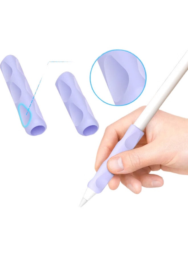 Australian Wave Aolang [2-Piece Set] Compatible With Huawei M-Pencil Star Flash Pen, Suitable For 3/2/1 Generation Stylus, Magnetic, Student Handwriting Correction, Triangular Silicone Pen Grip, Gray - Image 3