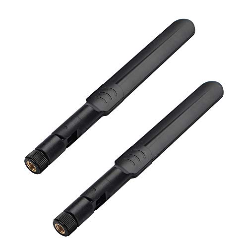 HIGHFINE 2 x 8dBi 2.4GHz 5GHz 5.8GHz Dual Band WiFi RP-SMA Male Antenna+2 x 35CM U.FL/IPEX to RP SMA Female Pigtail Cable for Mini PCIe Card Wireless Routers PC Repeater Desktop FPV UAV Drone PS4 Build - Image 2