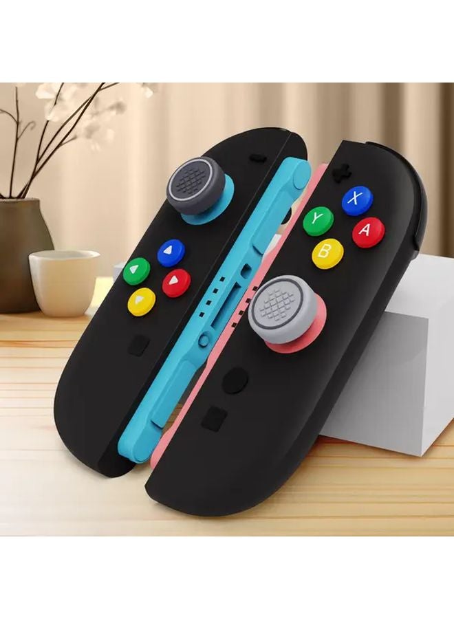 Black Purple Cross Keys D Pad ABXY Button Stickers for Nintendo Switch 2 Controller Thumb Stick Grip Cap Cover - Image 4