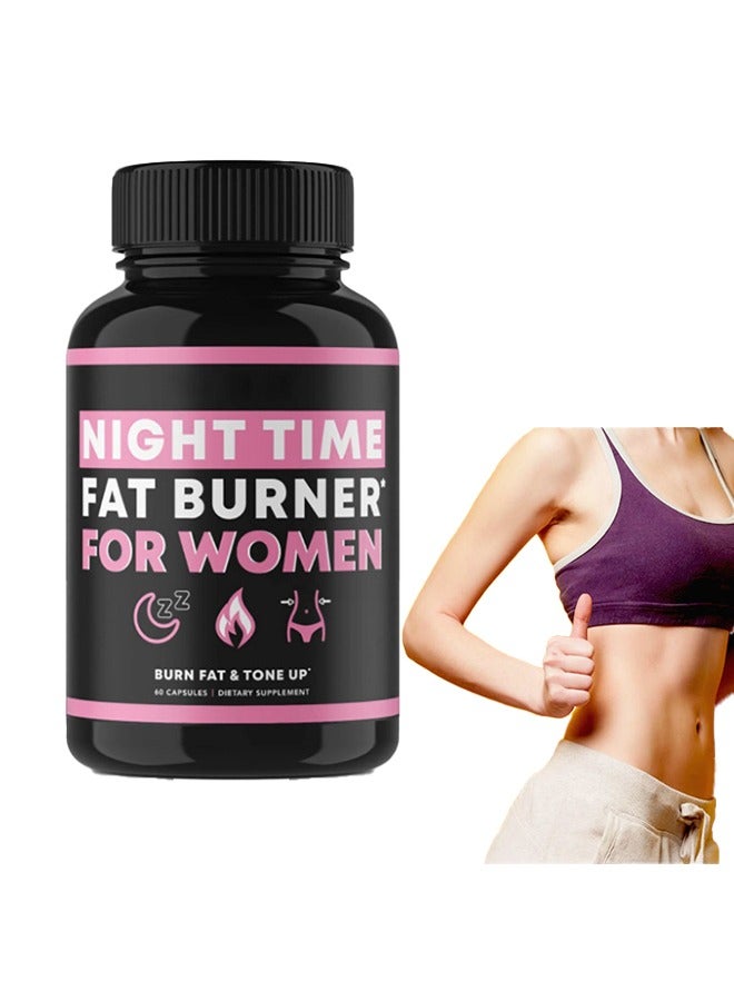 Sthxyfaith Night Time Fat Burner for Women, Weight Loss Capsules, Burn Fat and Tone Up, Dietary Supplement 60 Capsules - Image 1