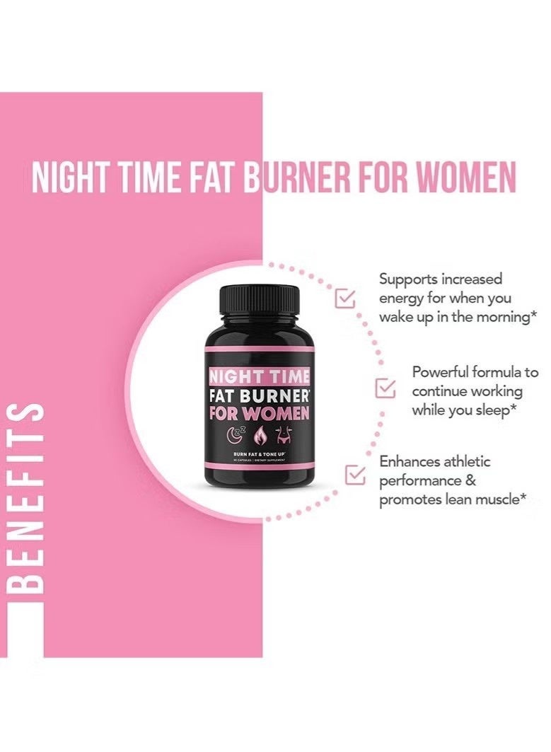 Sthxyfaith Night Time Fat Burner for Women, Weight Loss Capsules, Burn Fat and Tone Up, Dietary Supplement 60 Capsules - Image 2