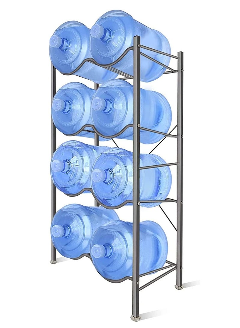 DubaiGallery 5 Gallon Water Bottle Holder 8 Trays Water Jug Rack Water Bottle Rack Reinforced Steel Rack for Water Storage Water Bottle Storage Rack for 10 Bottles - Image 1