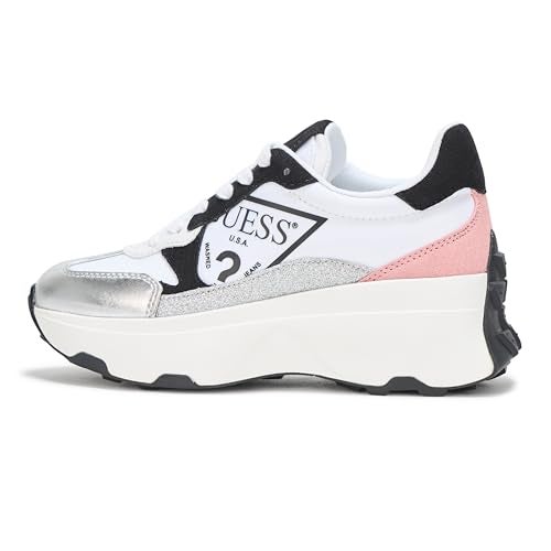 Guess Women's Calebb Sneaker, Silver/Pink Multi 099, 7 - Image 2