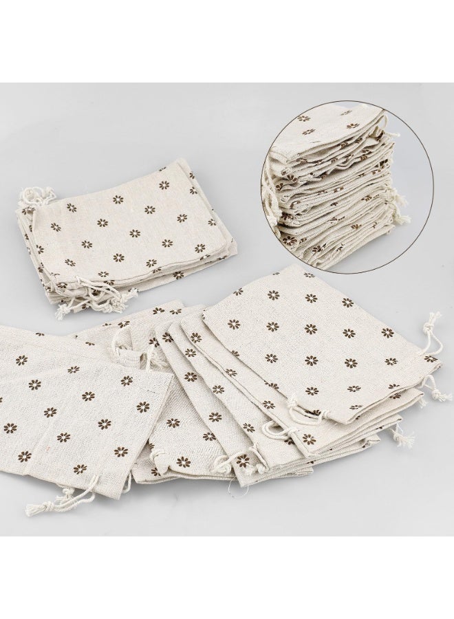 fantasize 20 Pack Cotton Drawstring Bags, Linen Bags, Reusable Fabric Small Drawstring Bag, Suitable for Wedding Party Birthday Gifts (13x18 cm) - Image 5