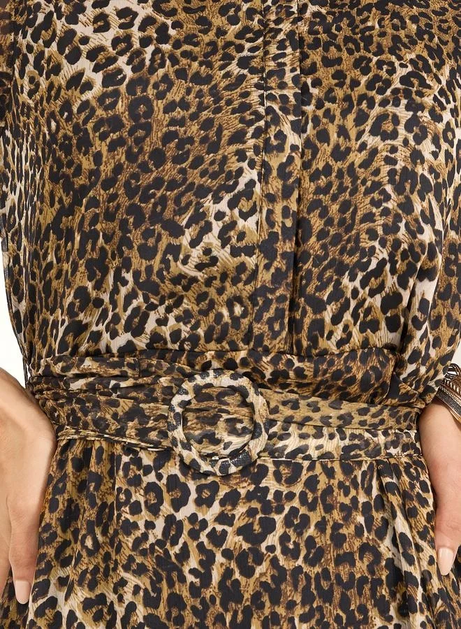 Styli Leopard Print Dress
