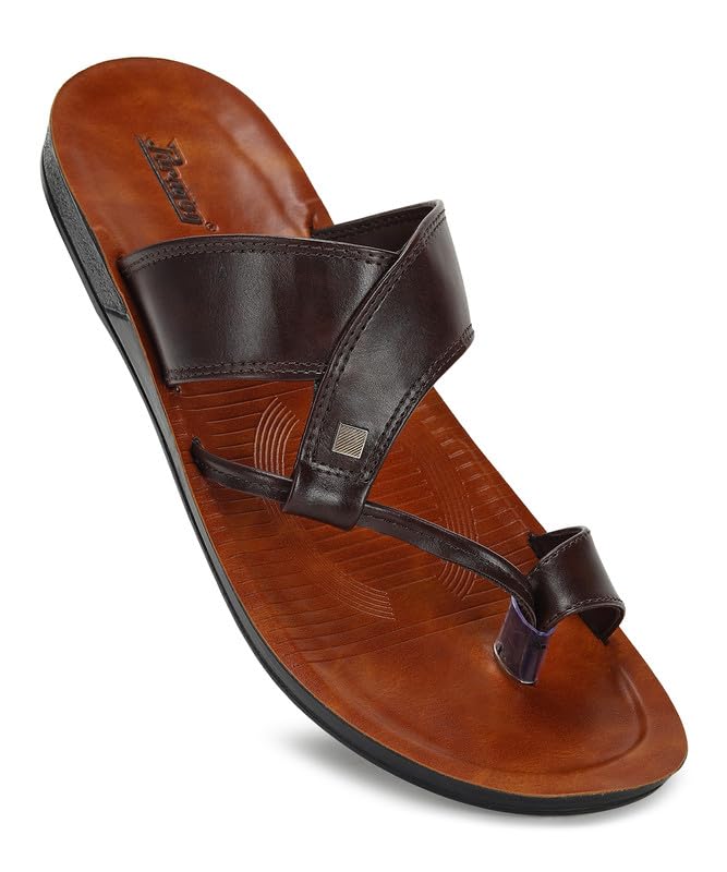 PARAGON PUK2221G Slippers for Men | Comfortable, Breathable & Durable Sandals with Cushioned Ankle Support for Good Fitting | Ideal for Outdoor Use Brown - Image 1