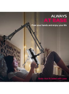 Ulanzi ULANZI T2 Adjustable Tablet Holder for Desk, Carbon Steel Tablet Phone Stand for Bed, Flexible Tablet Arm Clamp Compatible with iPhone 16 15 Pro iPad Kindle Galaxy Tab 4.6-12.9 Inch Devices  - Image 3