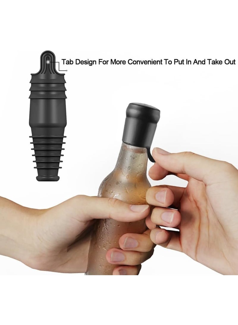 Excefore Bottle Plug with Silicone, Expanding Beverage Bottle Stopper, Reusable   Saver, Bottle Sealer Keeps   Fresh, Best Gift Accessories (8 PACK)  - Image 2