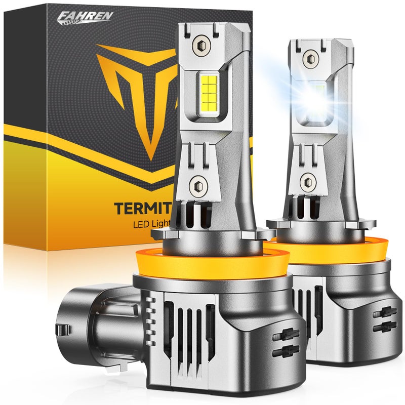 FAHREN Ultra Bright H11 Bulbs, ðŸ³ðŸ¬,ðŸ¬ðŸ¬ðŸ¬ð‹ðŒ H11/H8/H9 Lights, 13X Brighter High-Focus LED,Safe Night Driving, 6500K Cool White H18 Fog Light,Low Noise, Advanced Cooling,80000Hrs Life,Pack of 2 HID - Image 1