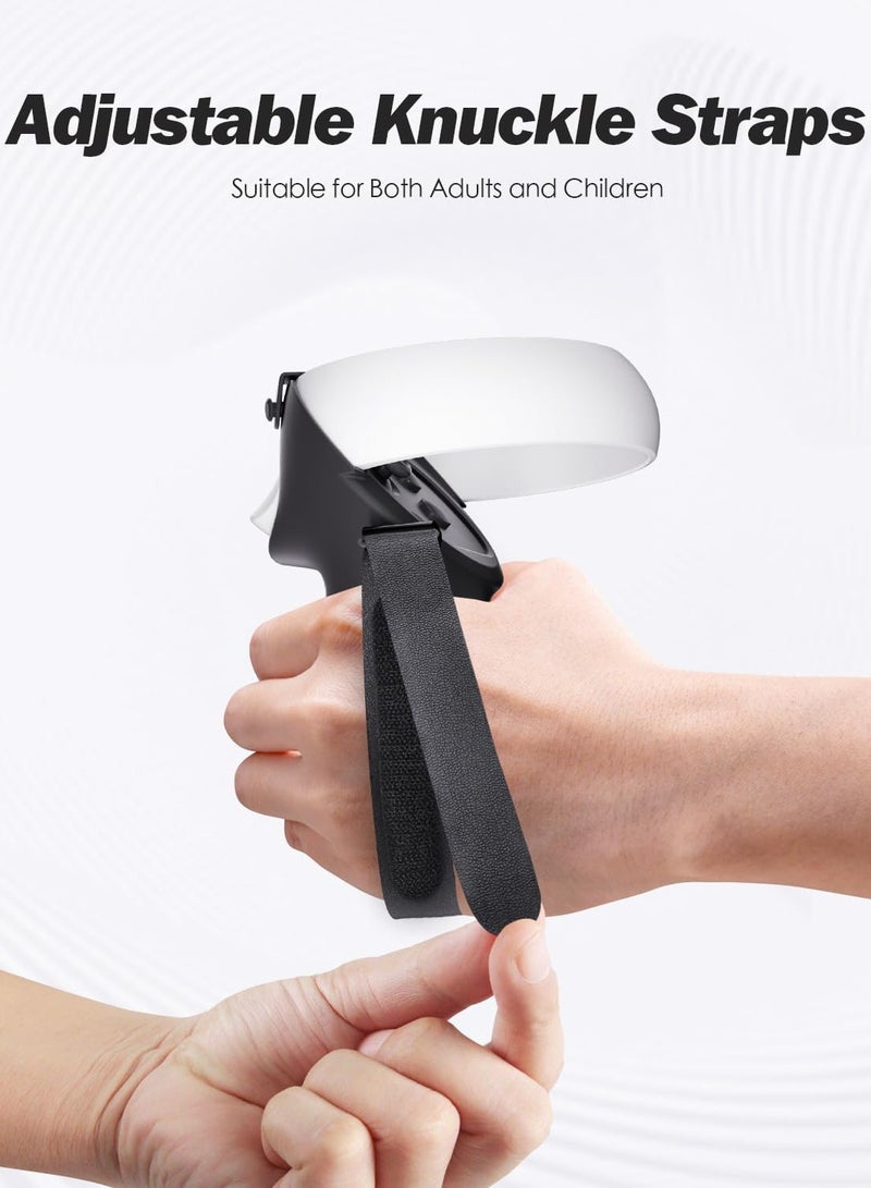 General Controller Grip Cover, Non-Slip Texture for Oculus Quest 2 - VR Accessory Compatible with Meta Quest 2, Silicone Controller Grip Cover with Adjustable Knuckle Strap  - Image 4