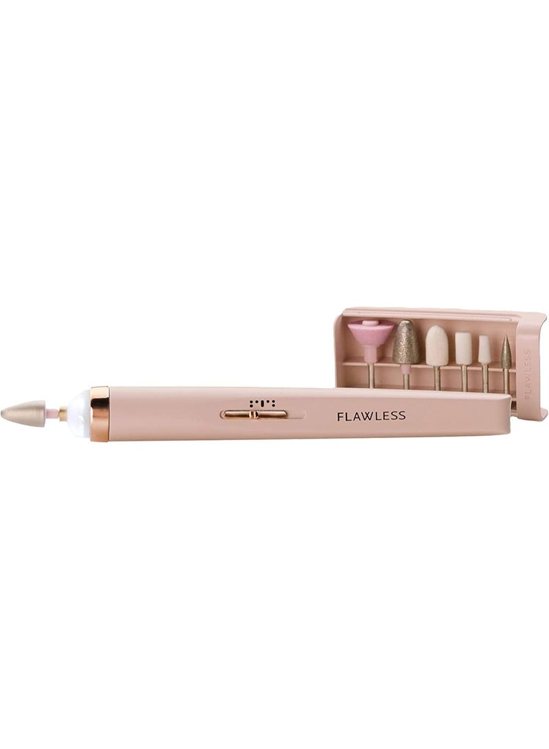 Flawless Finishing Touch Flawless Salon Nails Kit – All-in-One Electronic Nail File, Manicure & Pedicure Tool for Shaping, Buffing, and Polishing - Image 3