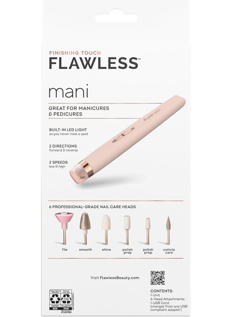 Flawless Finishing Touch Flawless Salon Nails Kit – All-in-One Electronic Nail File, Manicure & Pedicure Tool for Shaping, Buffing, and Polishing - Image 2