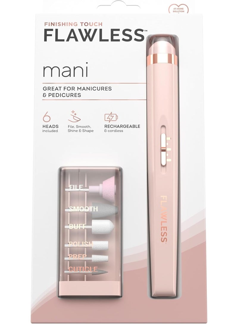 Flawless Finishing Touch Flawless Salon Nails Kit – All-in-One Electronic Nail File, Manicure & Pedicure Tool for Shaping, Buffing, and Polishing - Image 1