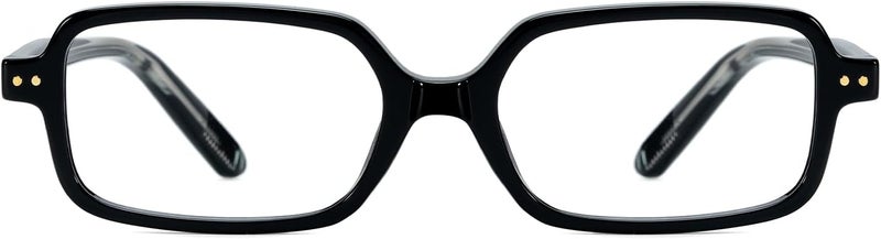 TIJN Olisa Blue Light Blocking Glasses for Women Men,Oval Glasses Frame Bluelight Glasses for Gaming/Computer/Screen, 04. New - Black (Square), Medium - Image 1
