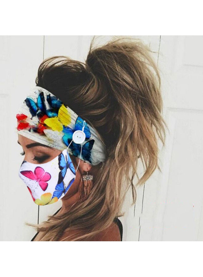 NIBEMINENT Colorful Headband with Buttons multicolour 5.00 x 5.00cm - Image 3