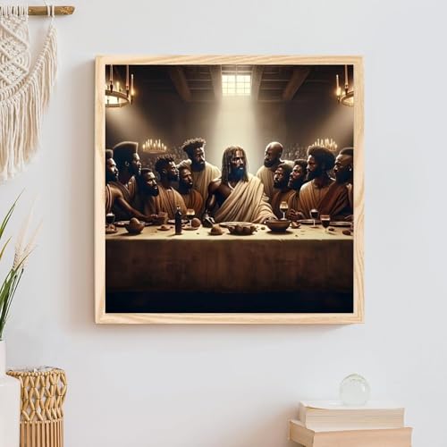KTHOFCY 5D Religious DIY Diamond Painting Kits for AdultsThe Last Supper Full Drill Embroidery Cross Stitch Crystal Rhinestone Paintings Pictures Arts Wall Decor Painting Dots Kits 137X137 inch - Image 3