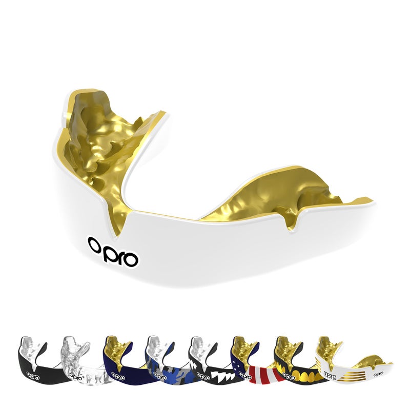 OPRO Instant Custom-Fit Sports Mouth Guard, Revolutionary Fitting Technology for Ultimate Comfort, Protection & Fit, Gum Shield, Dentist Mouthguard for Rugby, Boxing, Hockey, MMA, (White, Adult) - Image 1