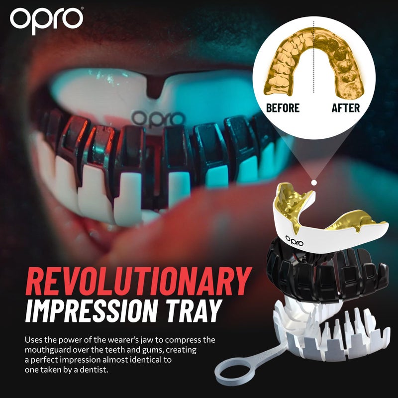 OPRO Instant Custom-Fit Sports Mouth Guard, Revolutionary Fitting Technology for Ultimate Comfort, Protection & Fit, Gum Shield, Dentist Mouthguard for Rugby, Boxing, Hockey, MMA, (White, Adult) - Image 5