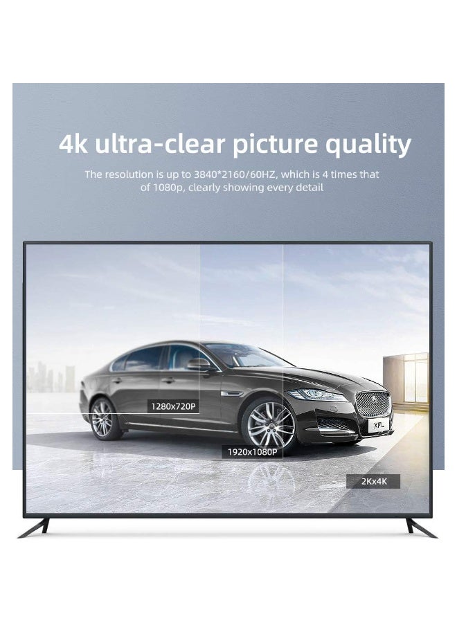 كابل HDMI بدقة 4K بمعدل 60 هرتز/معيار HDMI 2.0/سرعة عالية 18 جيجابت في الثانية (2 متر) - Image 3