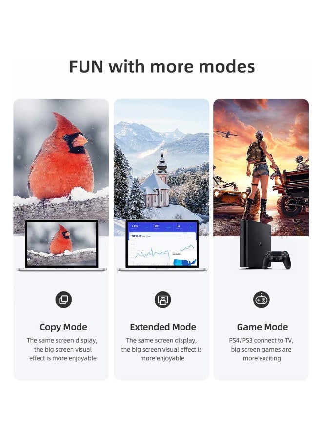 كابل HDMI بدقة 4K بمعدل 60 هرتز/معيار HDMI 2.0/سرعة عالية 18 جيجابت في الثانية (2 متر) - Image 4